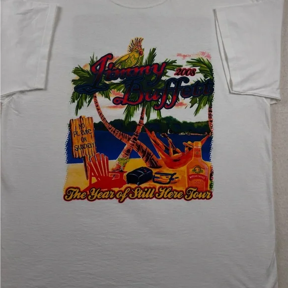 NWOT RARE 2008 JIMMY BUFFETT CONCERT TEE THE YEAR OF STILL HERE TOUR GRAPHIC XL - Picture 2 of 10